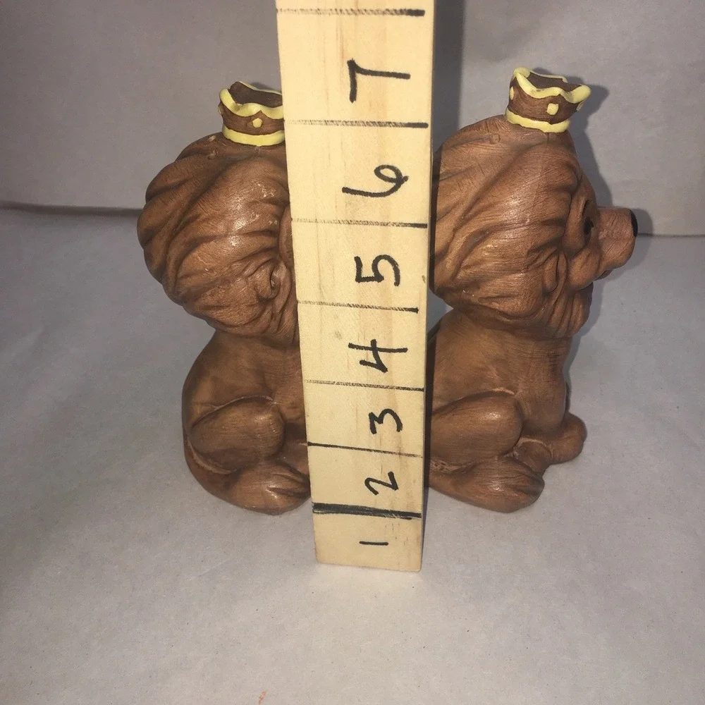 Vintage Twin Winton Lion Salt & Pepper Shakers 6.5